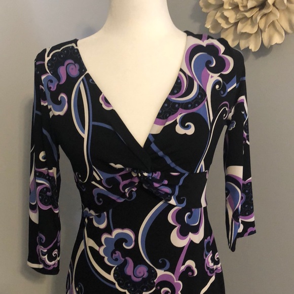 Inc International Concepts V-Neck Swirl Dress Sz S - Picture 2 of 5